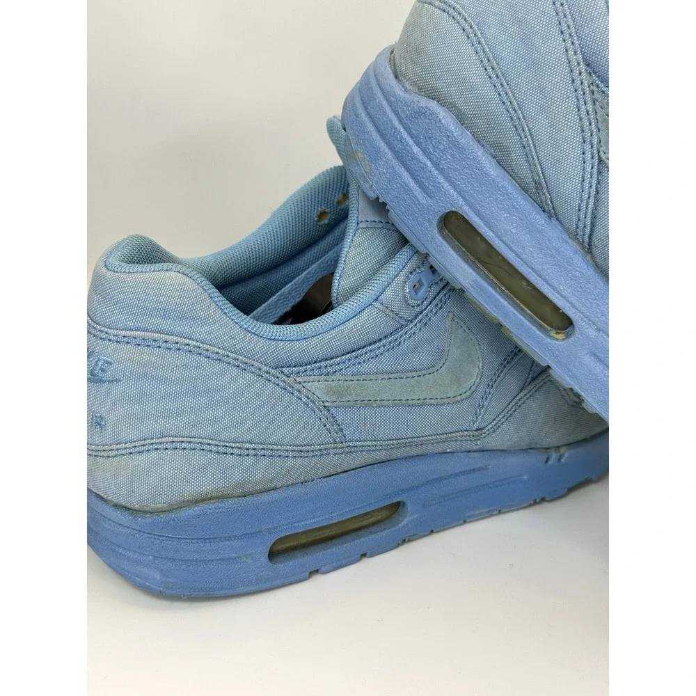 Please READ! Y2K Nike Air Max 1 Blue Canvas Sneakers Men 8.5 EUR 42 2010 Vietnam